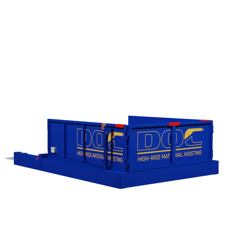 DOC Loading Platforms can be used with a tower or mobile crane, or with a DOC® Material Hoist for maximum results.