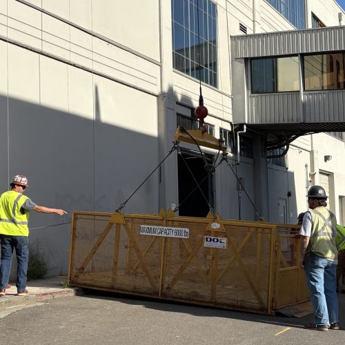 Material Baskets are large enough for long bulky materials to be loaded, yet small enough to fit into tight openings.